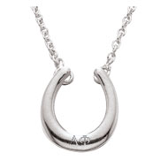 Sterling Silver Lucky Horseshoe Necklace