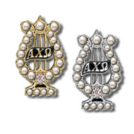 Crown Pearl Vintage Badge with 1 Diamond