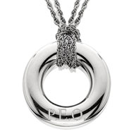 Halo Necklace, Sterling Silver