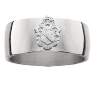 Wide Band Ring with Armorial Bearing