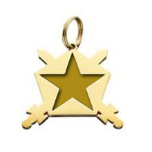 Star and Shield Fob Charm