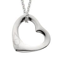 Pierced Heart Necklace with Engraving