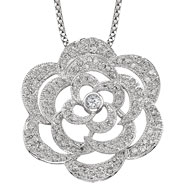 Silhouette Rose Necklace