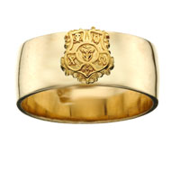 Wide Band Crest Ring