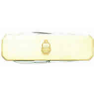 Pocketknife w/Crest, Gold Plate