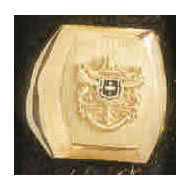 Satin Barrel Signet Ring with Crest