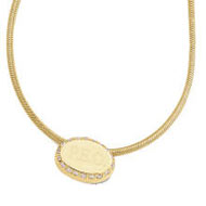 Slide Necklace with P.E.O. Engraved