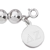 Bead Bracelet with Engraved Disc