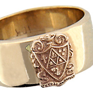 Crested Band Ring