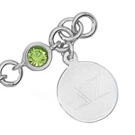 Geometric Emerald Crystal Bracelet with Engraved Disc