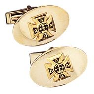 Oval Cufflinks w/Badge Replica