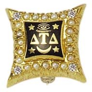 Large Crown Pearl Badge with CZ Points