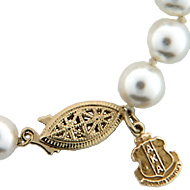 Pearl Necklace W/14K Crest product image