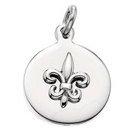 Fleur-de-lis Disc Charm