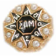 Crown Pearl Sweetheart Badge