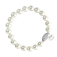 Pearl Bracelet with engraved tag