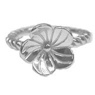 Sterling Silver Pansy Ring