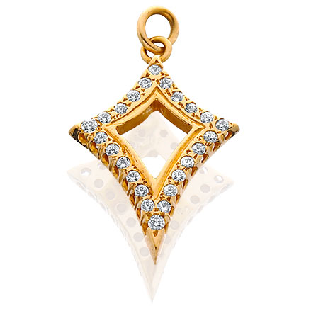 Diamond Pierced Kite Pendant