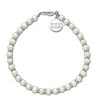 Mini Pearl Bracelet with engraved enhancer Mini Pearl Bracelet with engraved enhancer