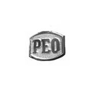 P.E.O. Letter Tag Button