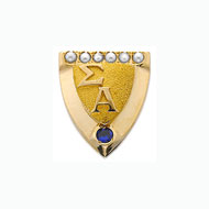Official Crown Set Pearl Badge