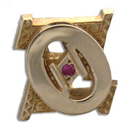 Plain Badge with Ruby Center