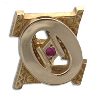 Plain Badge with Ruby Center