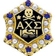 Crown Pearl Badge with *Sapphire Points