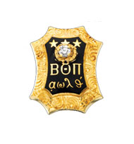 Official Chased Badge with Cubic Zirconia