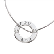 Eternity Necklace with Cubic Zirconia's, Sterling Silver