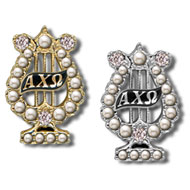 Crown Pearl Vintage Badge with 3 diamonds