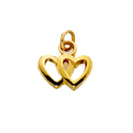 Double Heart Mini Charm