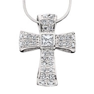 Cubic Zirconia Cross Necklace Cubic Zirconia Cross Necklace