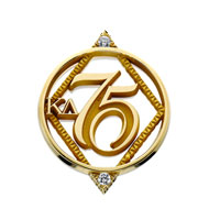 75 Year Diamond Circle Pin