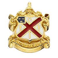 Enameled Crest Button