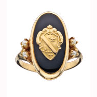 Imperial Onyx Ring with pearls