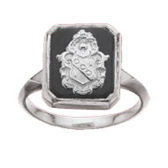 Square Onyx Armorial Bearings Ring