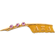 Plain Badge with Three Pink Rose *Sapphires