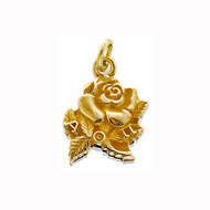 Small Rose Charm with Alpha Omicron Pi letters