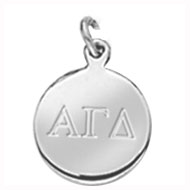 Engraved Round Greek Letters Tag