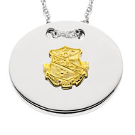 Two Tone Solo Crest Necklace