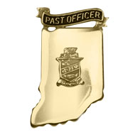 Indiana Past Officer Badge, Gold-plate