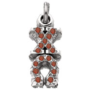 Vertical Letter Charm with *rubies
