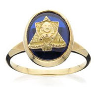 Oval *Sapphire Crest Ring