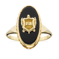 Imperial Onyx Ring with Crest