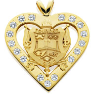 Large Heart Pendant with Cubic Zirconia