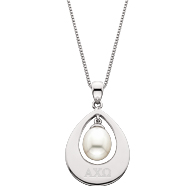 Pearl Drop Necklace, 18