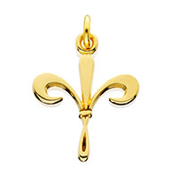 Modern Silhouette Fleur-de-lis Charm