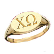chi omega badge ring