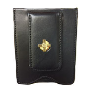 Leather Money Clip with Friendship Pin